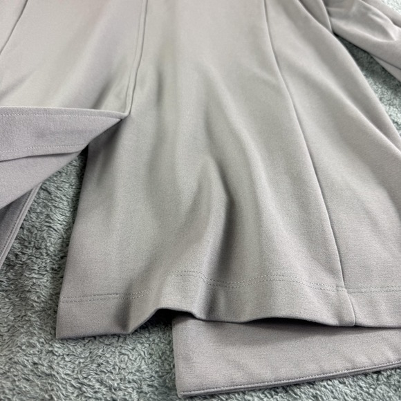 Eileen Fisher Blazer Womens XXS Gray Open Front Long Sleeve Lyocell Blend Jacket - Picture 10 of 12